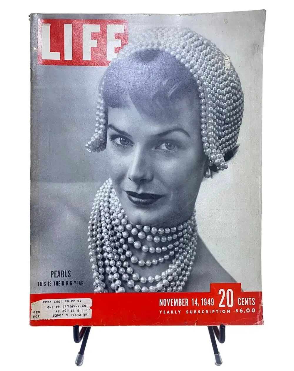 LIFE Magazine November 14 1949 Pearls Fashion Cover Vintage Original